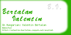 bertalan valentin business card